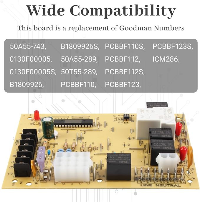 New Upgrade 50A55-743 Furnace Control Board, Replacement - Image 2