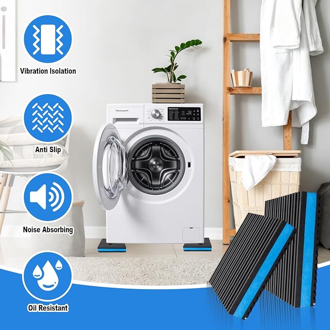 4 Pack for Washing Machine 4"x4", 7/8" T EVA Anti Vibration Pads Mechanical - Image 7