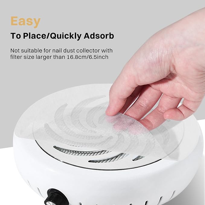 200 Sheets Nail Dust Collector Filter Paper Disposable Nail Dust Filters - Image 6