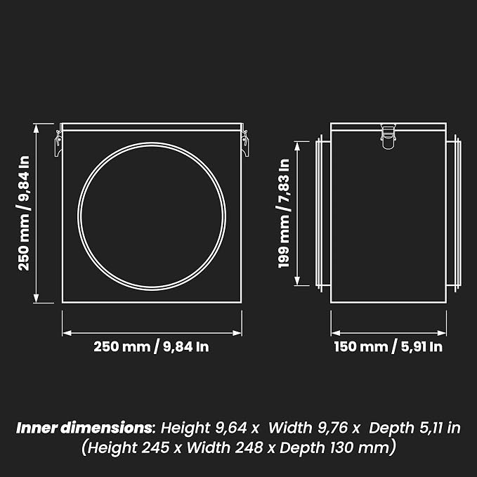 Repa Market 8" Duct Air Filter Box – Galvanized Steel Inline Dryer Filter - Image 2