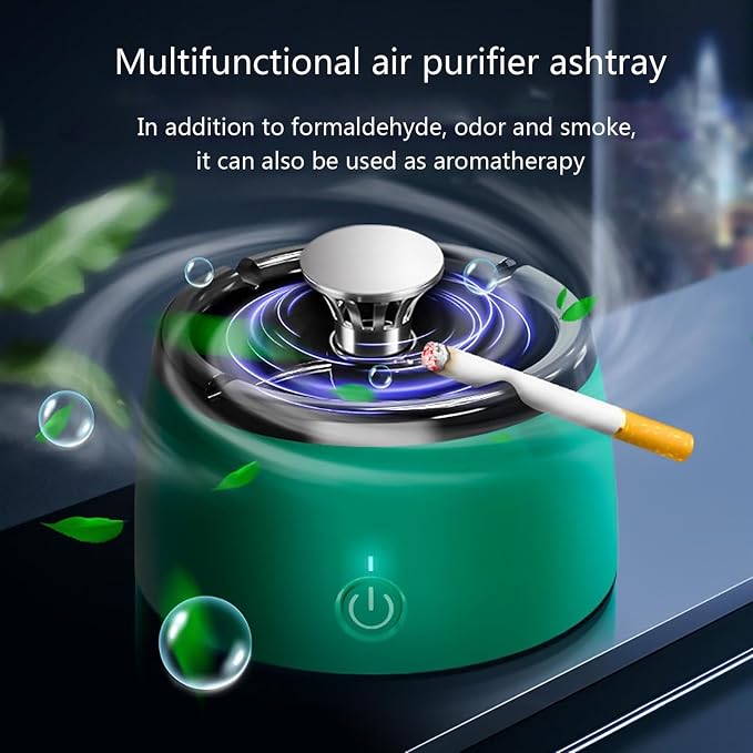 Smokeless Ashtray Indoor with Filters and Scented Tablets to Purify The Air - Image 3