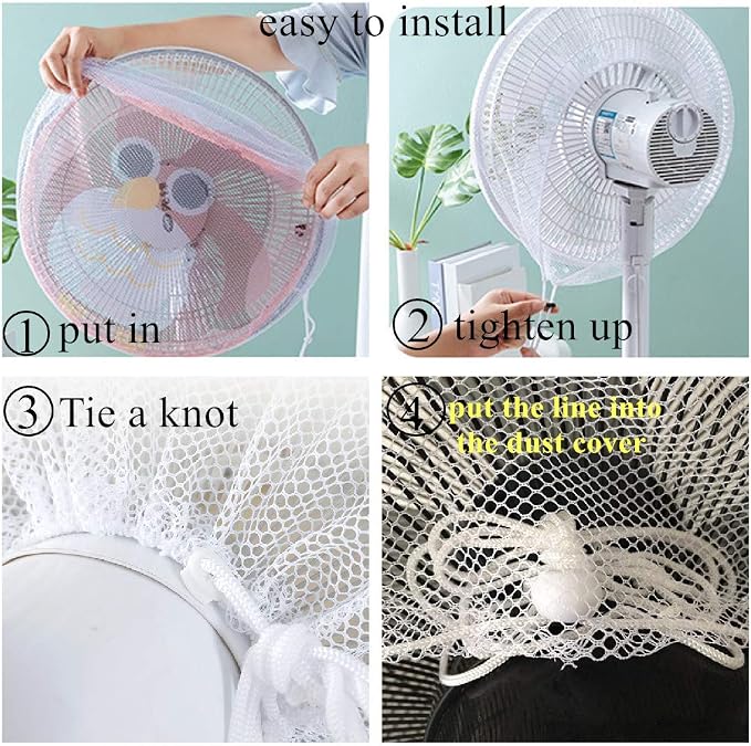2 Pack - 18" Fan Safety Protection Cover, Kid Children Baby Finger Protect Fan - Image 6