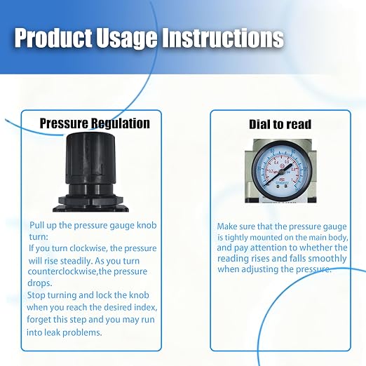 HengMinLingTong AW3000-03D 3/8" NPT Compressed Air Filter Regulator Combo - Image 5