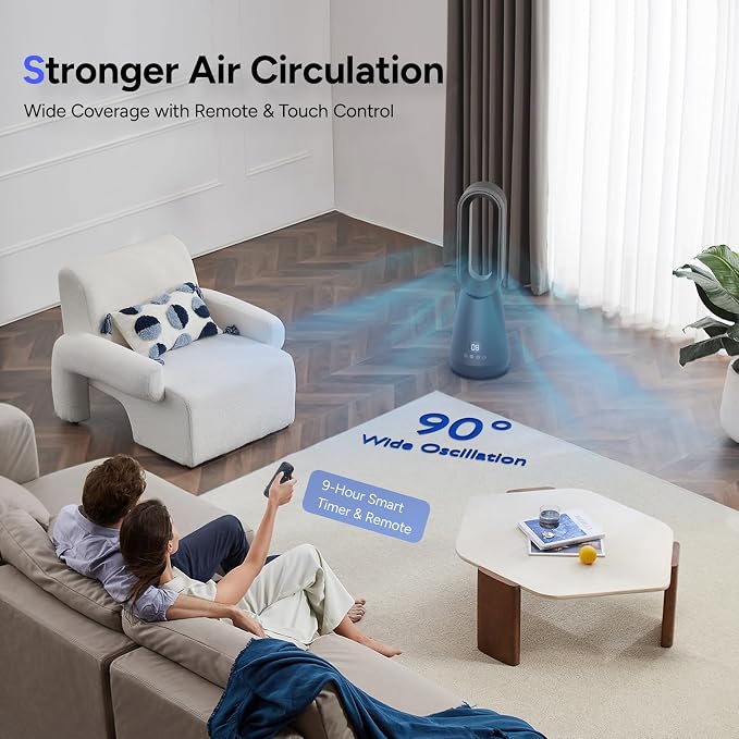 2-in-1 Bladeless Tower Fan - Image 4