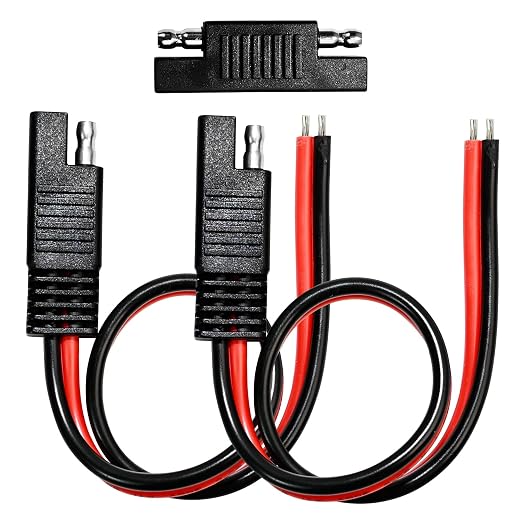 12Inch2Pcs 14Gauge 2Pin Polarized SAE Quick-Disconnect Wire Harness | 14Gauge by Quadafy