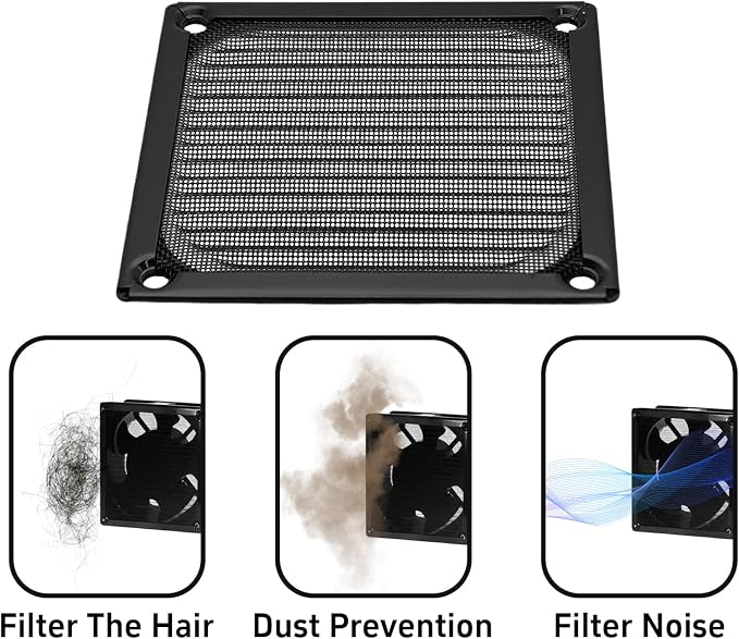 pson 2Pcs 80mm Computer Fan Dust Filter Grill - Image 4