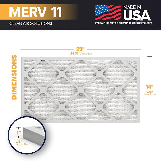 BNX TruFilter 14x25x1 Air Filter MERV 11 - Image 3