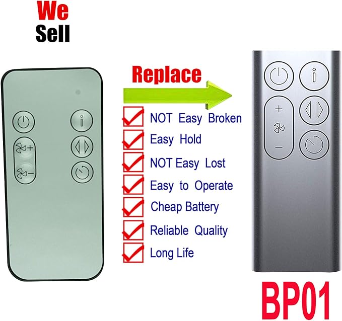 Replacement Remote Control for Dyson BP01 Pure Cool Me Air Purifier - Image 3