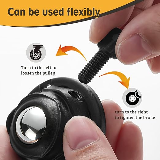 Self Adhesive Caster Wheels Low Profile Swivel Universal Steel Ball Rollers | - Image 4