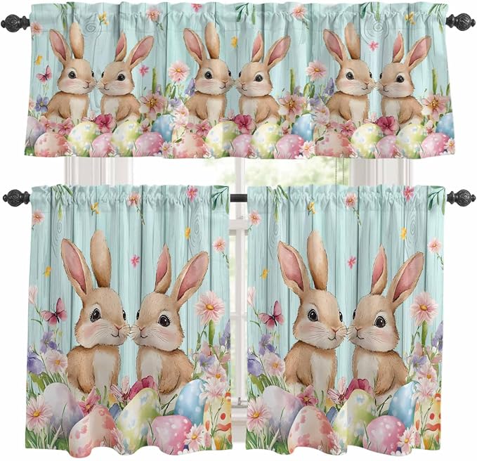 Easter Kitchen Curtains Set 3 Piece by Unknown