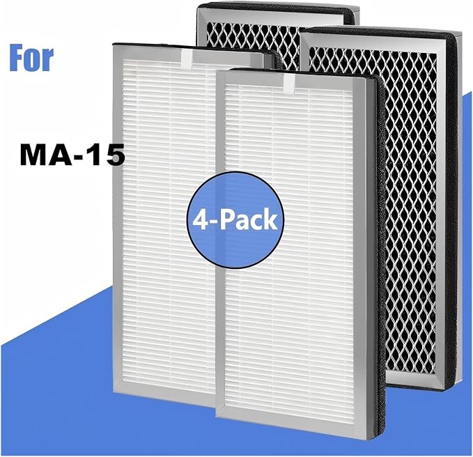 2/4 Pack True HEPA H13 And Activated Carbon 15 Replacement Filter，Compatible - Image 2