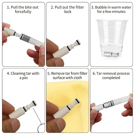 Cigarette Filters Pure White Set 10pcs Cigarette Holder Reusable Clean Tar - Image 7