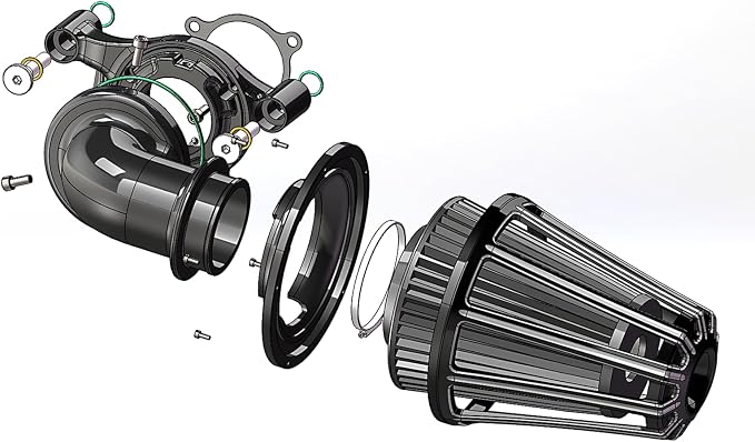 Big Sucker cone Air filter intake by ForHarleyAccessories