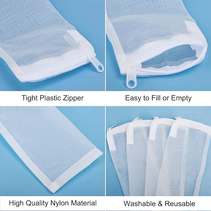 Segarty Media Bags for Aquarium Filter, 10 Pack 0.15mm Extra Fine Mesh 7.7 x 3 - Image 5