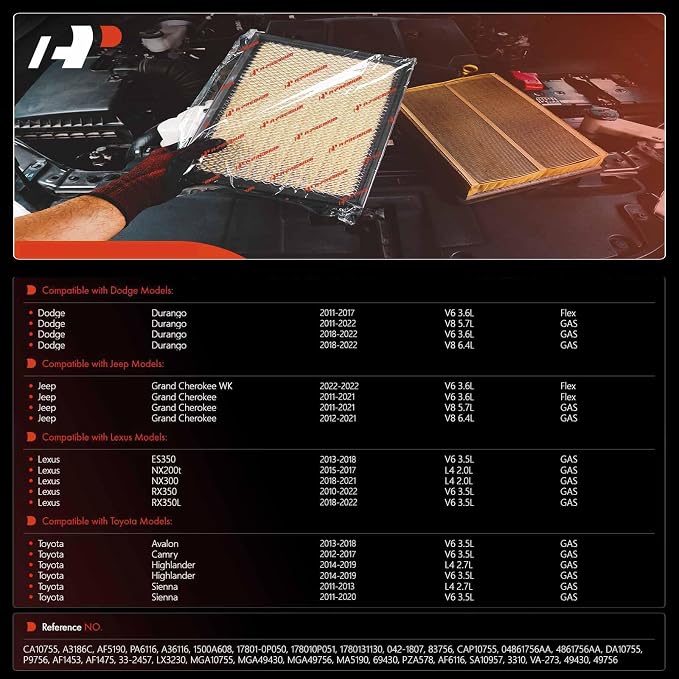 A-Premium Engine Air Filter Compatible - Image 2