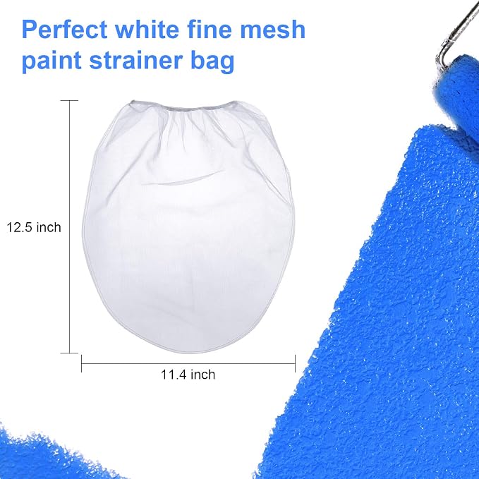 Paint Strainer Bags White Fine Mesh Filters Bag Bucket Elastic Opening Strainer - Image 2