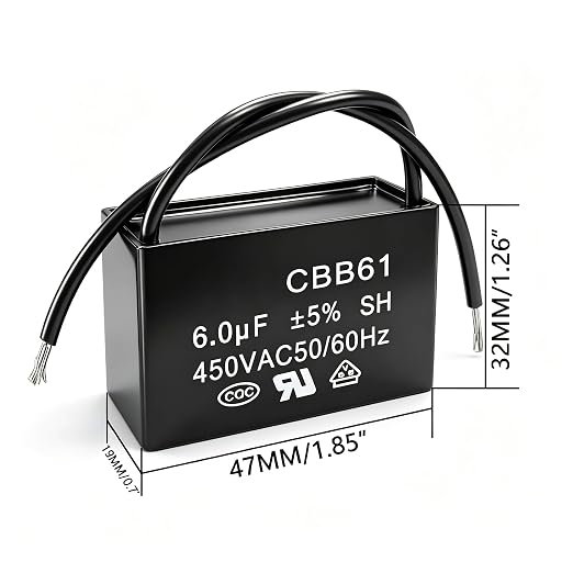 Twidec/2Pcs CBB61 Ceiling Fan Capacitor 450V AC 50/60Hz Run Capacitor 2-Wire - Image 4