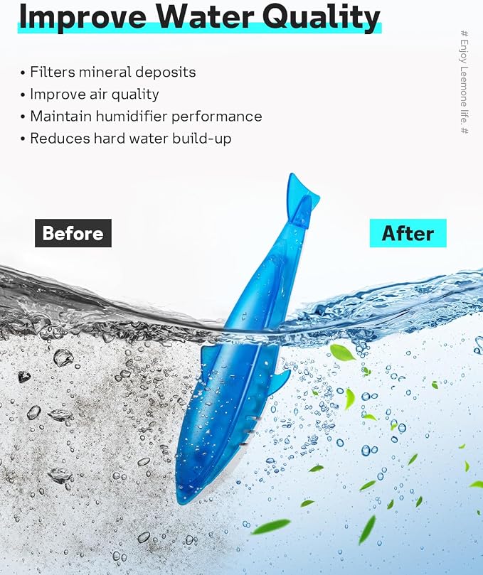 Leemone 6 Pack Humidifier Cleaner Shark, Demineralization Float Shark Compatible - Image 4