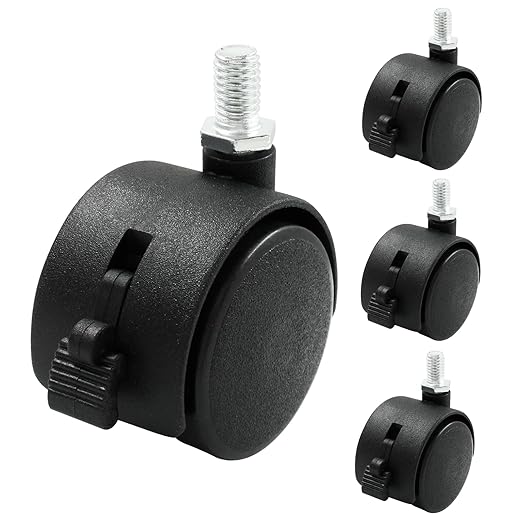 4pcs 1.5 Inch Swivel Caster Wheels, Heavy Duty Swivel Stem Casters Wheel by suiwotin