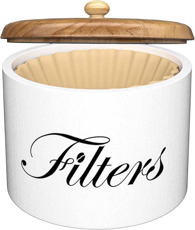 Coffee Filter Holder, Wooden Coffee Filter Storage by CORTNK