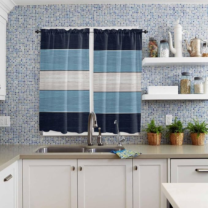 Vintage Country Woodcuts Window Valance Curtains, 2 Panel - Image 8