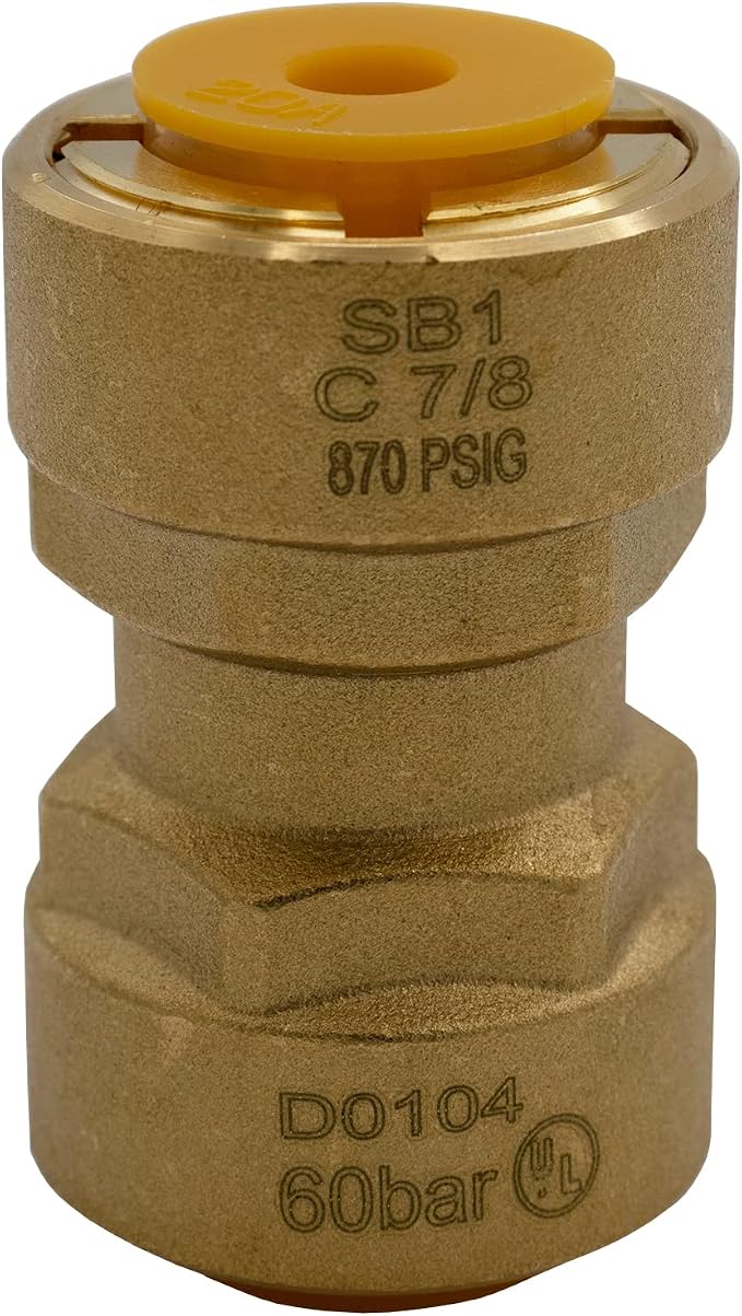 Supplying Demand SB1 7/8 Inch Quick Connect HVAC Brass Coupler Fitting by SupplyingDemand