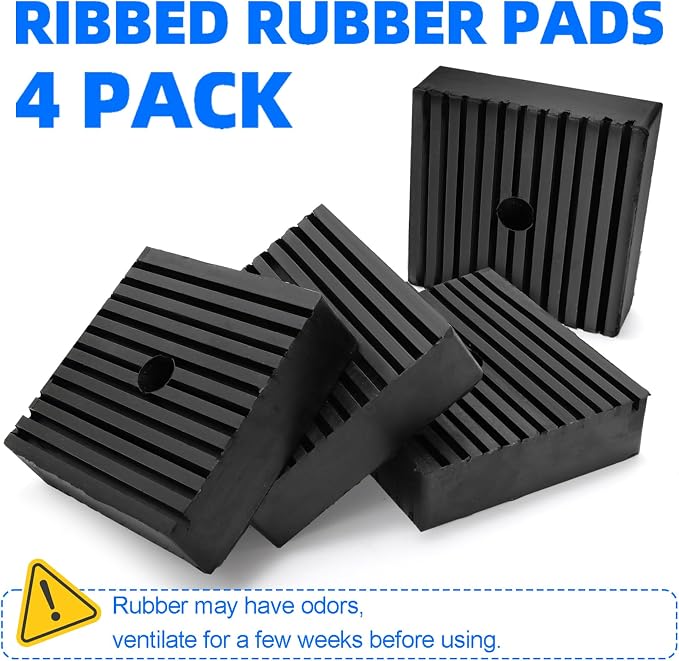 Bekith 4 Pack Anti Vibration Pads, Ribbed Rubber Vibration Isolation Pads - Image 2
