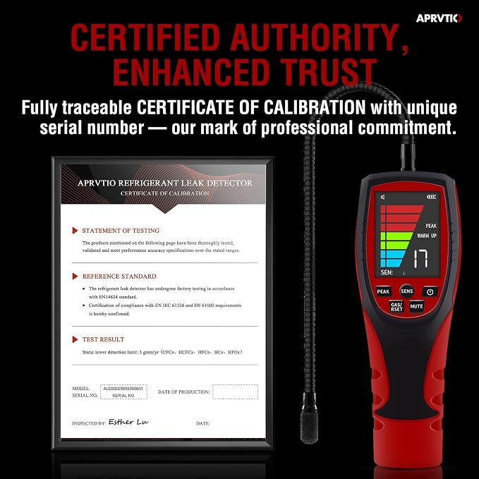 HVAC Refrigerant Leak Detector, Aprvtio ALD-200 PRO Rechargeable Freon Leak - Image 7