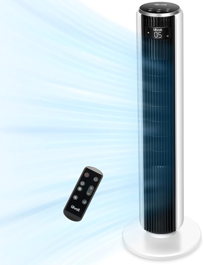 LEVOIT Tower Fan for Bedroom, 25ft/s Velocity 28dB Cooling Fan - Image 2