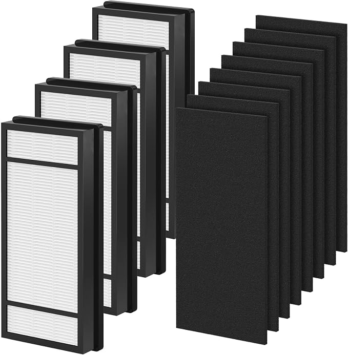 4 Packs HRF-H1 HRF-H2 True HEPA Replacement Filter H Compatible by FCFMY