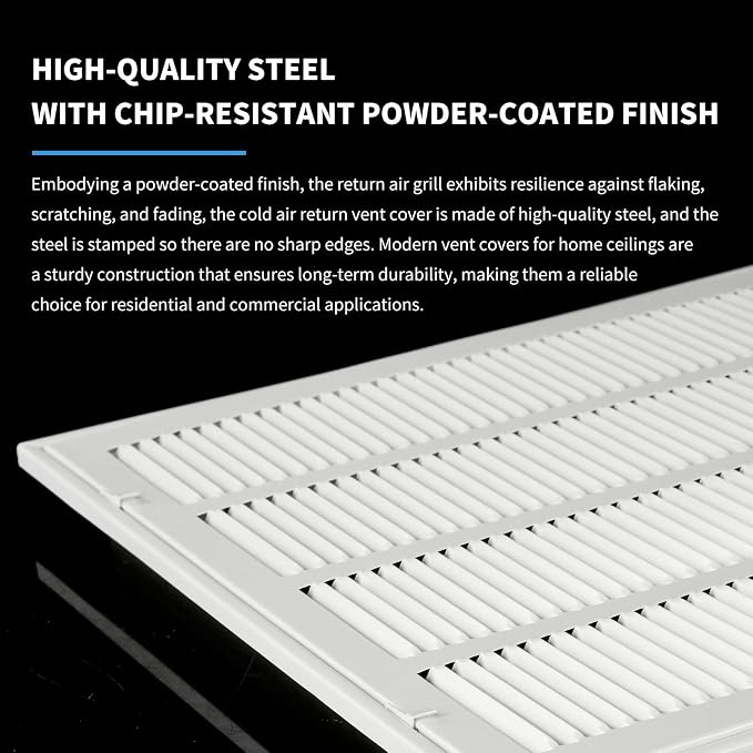 24x14 Return Air Grille, Steel Air Return Vent Cover - Image 2