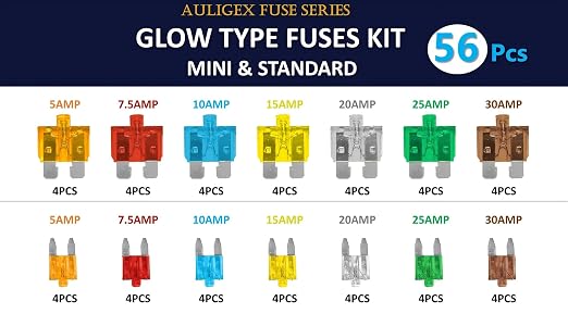 56pcs Light Up Fuses Automotive Assortment Kit, Glow Fuses - Image 3
