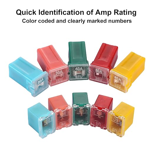 30 PCS Box Shaped Car Fuses Kit | Tall/Standard and Low Profile - Image 5
