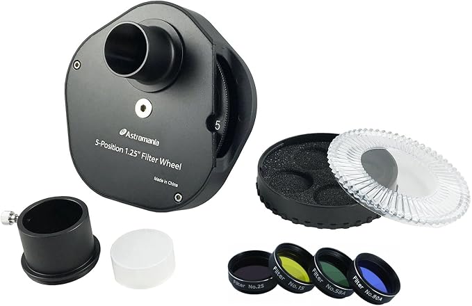 Astromania 1.25" Multiple 5-Position Filter Wheel by AstromaniaOptics