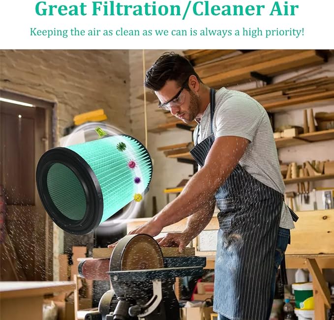 2 Pack HEPA Filter Replacement for Craftsman 38753 CMXZVBE38753 Wet Dry Vacuum - Image 3