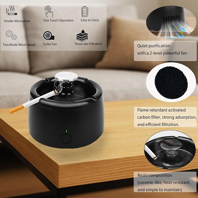 4 Filters +8 Tablets for Smokeless Ashtray Indoor - Image 4