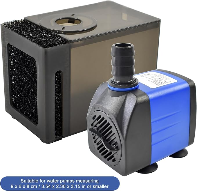 CONQUERALL Small Aquarium Pump Protective Box 11.5×7×8cm PreFilter Sponge Cover - Image 2