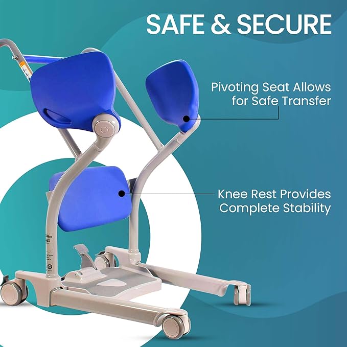 ArjoHuntleigh Sara Stedy Sit to Stand Manual Patient Lift Aid | Fully Assembled Elderly Assistance Products | Holds up to 400 Pounds | Intended for Users 4'11" - 6'6"