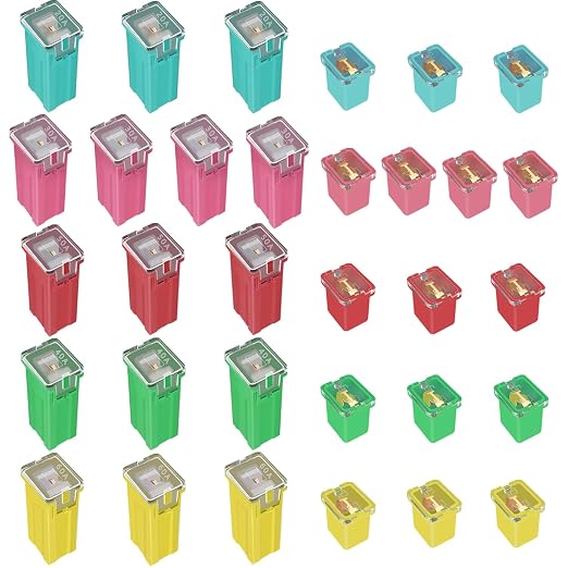 Tnisesm 32Pcs Jcase Fuses Assortment Kit, Low and Tall/STD Profile Box Shaped - Image 3