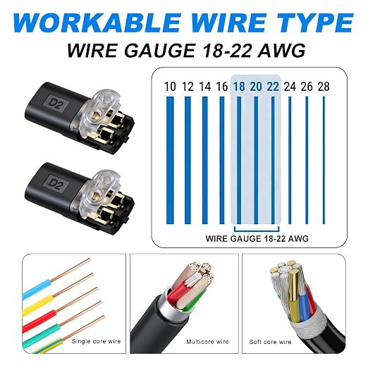 30PCS Double Wire Plug in Connector, Pluggable Low Voltage Wire Connector - Image 5