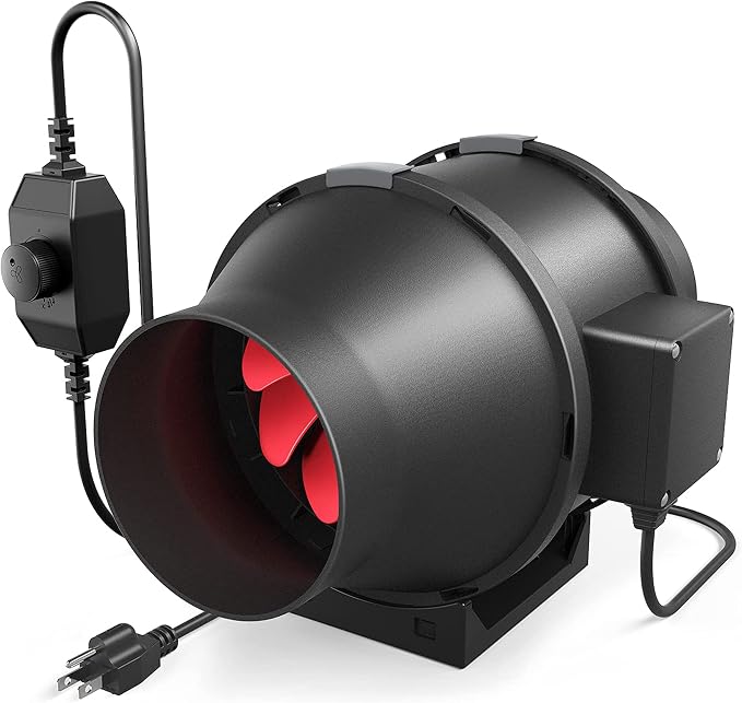 iPower 4 Inch 200 CFM Inline Duct Ventilation Fan by iPower