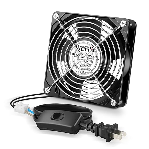 Metal Axial Muffin Fan AC 110V 120V 120mm x 25mm Dual Ball High Performance by CoolingFan