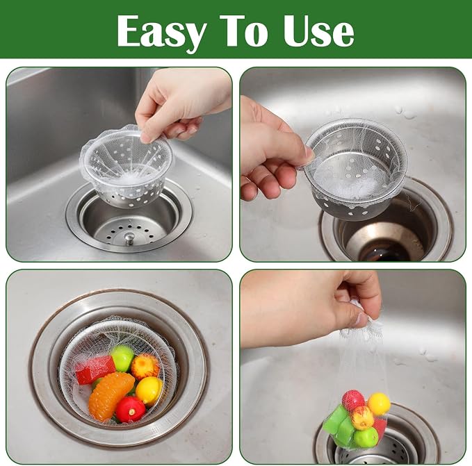 400 Pcs Disposable Mesh Sink Strainer Bags, Kitchen Sink Strainer Mesh Bag - Image 3