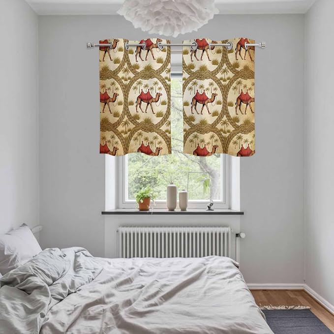 2 Panel Kitchen Cafe Curtains, Window Decor Tier Curtains - Image 5
