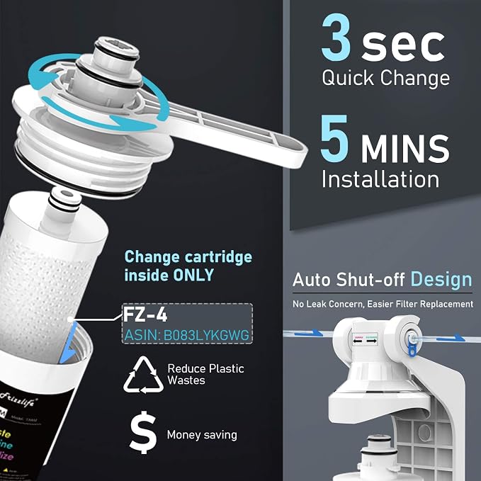 Frizzlife TAM3 Under Sink Inline Water Filter - Image 5
