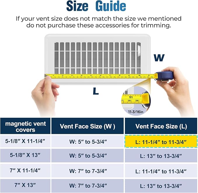 Magnetic Vent Covers with Vent Screen 7x13 Inch, Ceiling Air Vents to Block Dust - Image 6