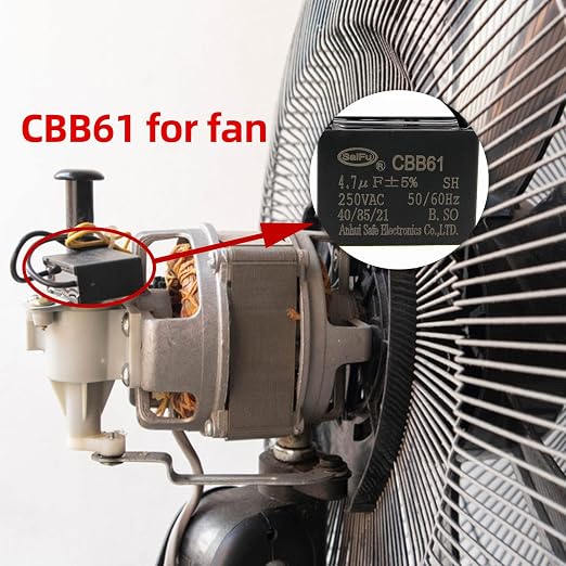 CBB61 Capacitor 4.7uf 250V AC Ceiling Fan 2 Wire 50/60Hz - Image 4