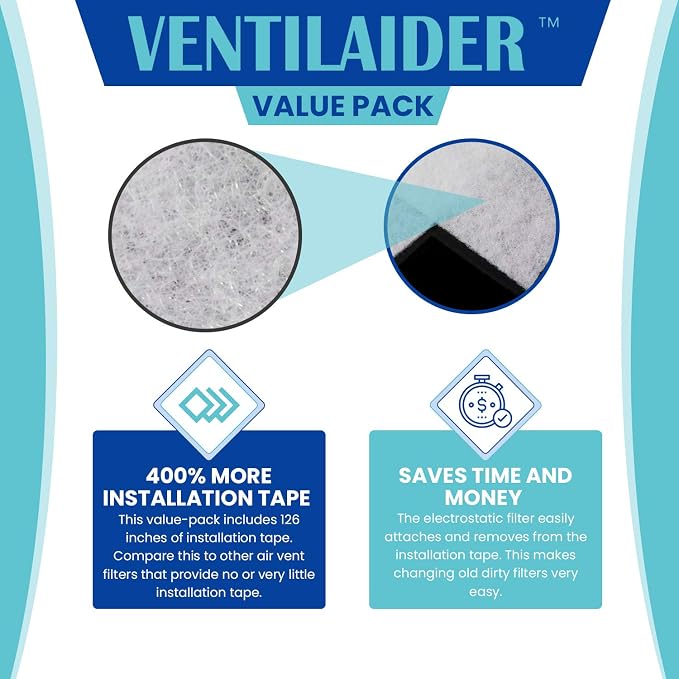 Vent Filter Set 20" x 84" Electrostatic Media + 126" of Tape - Image 5