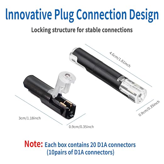Single Wire Plug-in Connector, 20 Pack, 16-18 AWG, - Image 4