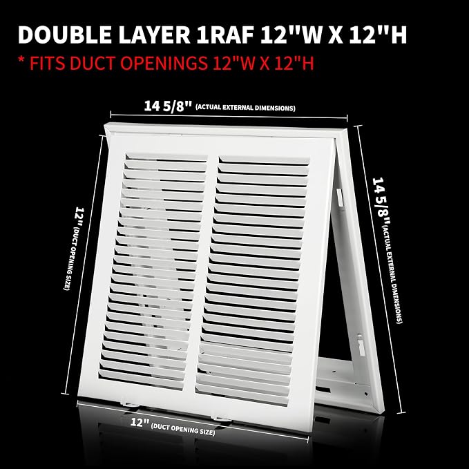 12x12 Return Air Grille Return Vent Cover - Image 2